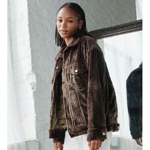 UO Plush Oversized Trucker Jacket